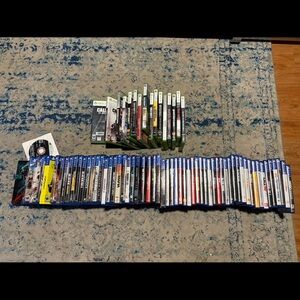 PlayStation Video Game Set with Blue Cases